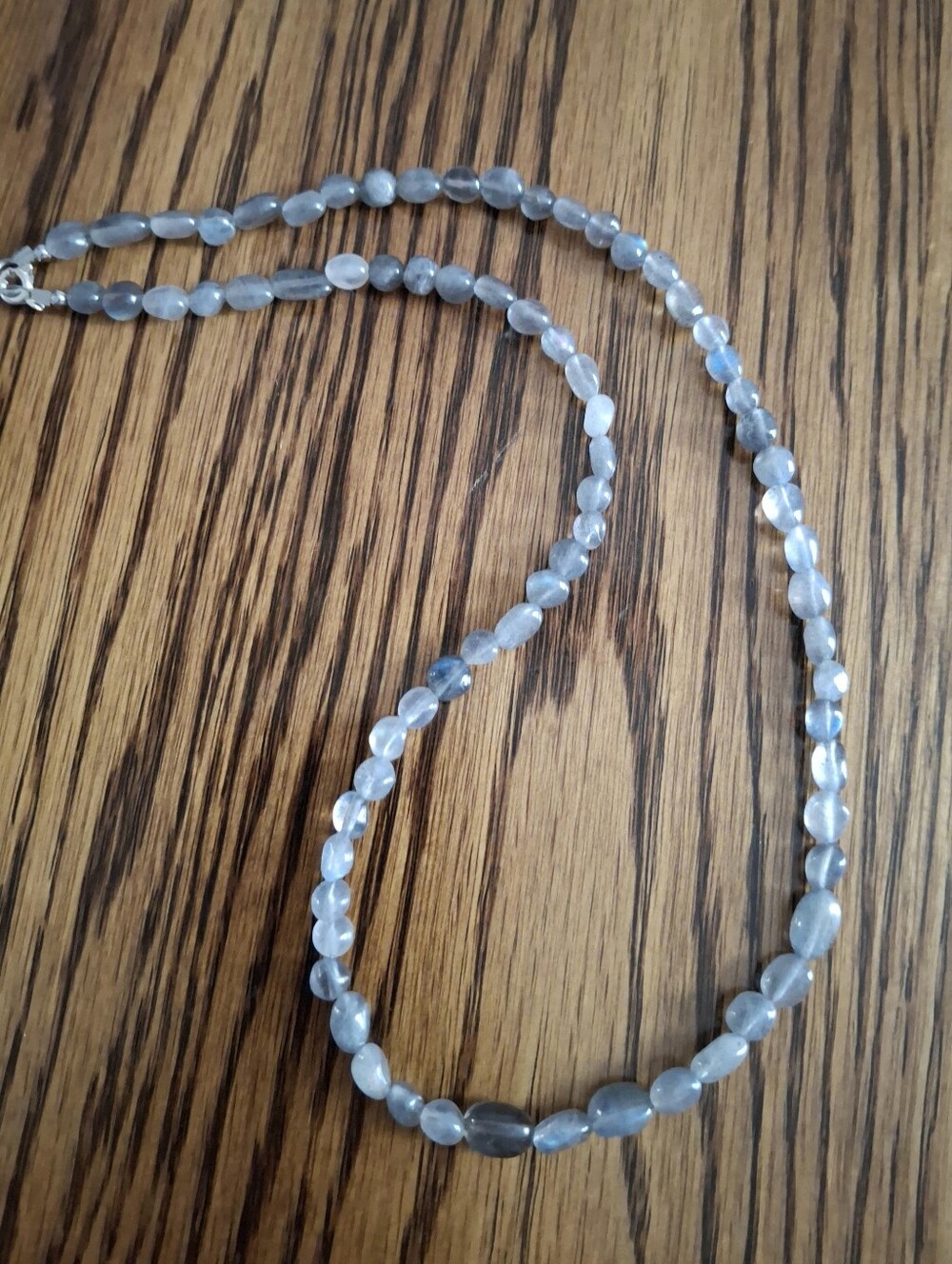 Labradorite Natural Gemstone 18" Necklace Sterling Silver Hardware